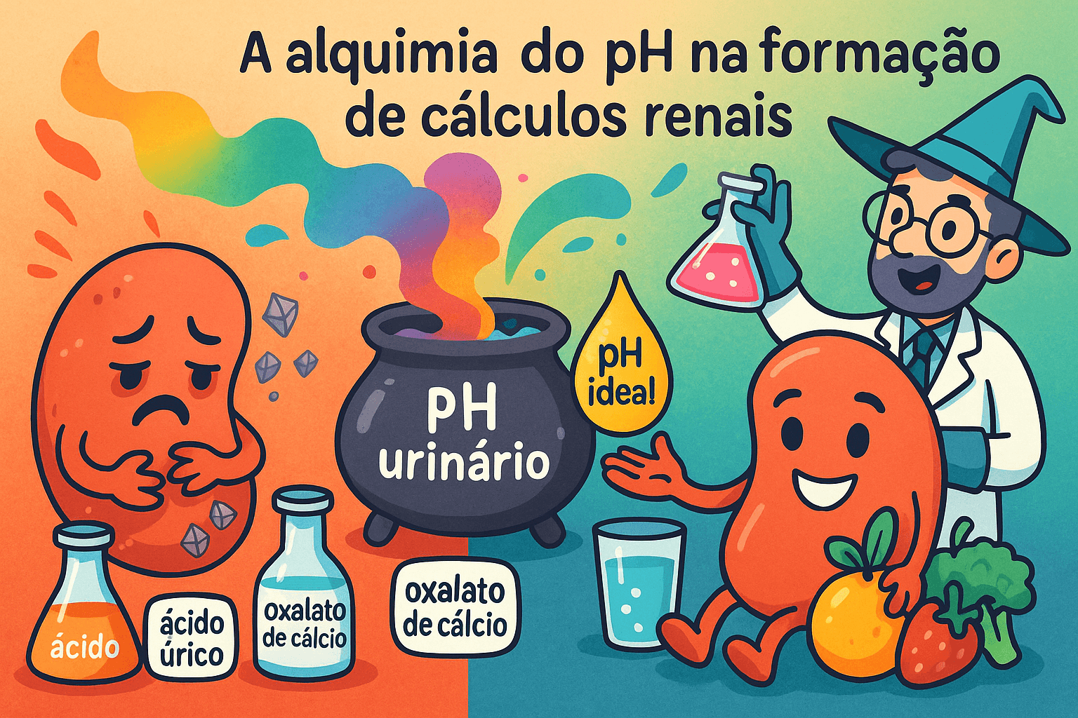 A “alquimia” do pH e sua influência na formação de cálculos renais